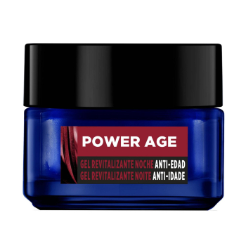 Gel revitalizante de noche anti-edad Power Age L'Oréal Men Expert 50 ml.