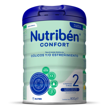 Leche infantil desde 6 meses en polvo Confort 2 Nutribén 800 g.