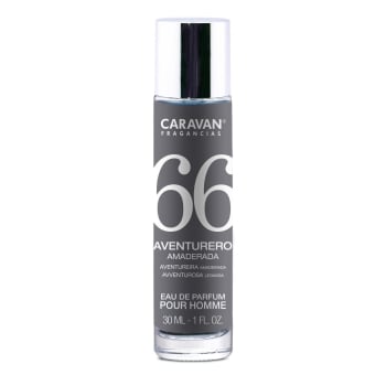 Agua de perfume masculina nº 66 aventurero amaderada Caravan 30 ml.