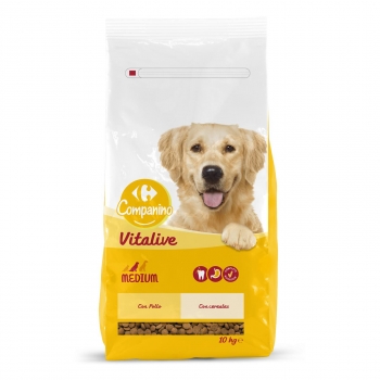 Mutlicroquetas para Perro con Pollo y Cereales Medianos Carrefour 10 kg