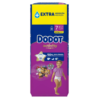 Pañales activity Dodot T7 (15+ kg) 46 ud.