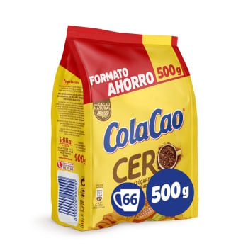 Cacao soluble Cola Cao Cero sin azúcar añadido 500 g.