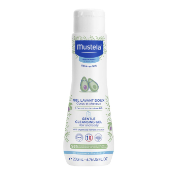 Gel de baño suave para cuerpo y cabello Mustela 200 ml