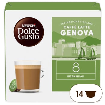 Café cápsulas latte Génova Nescafé Dolce Gusto 14 ud.
