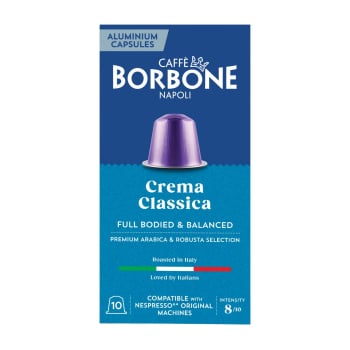Café cápsulas crema Borbone compatible con Nespresso 10 ud.