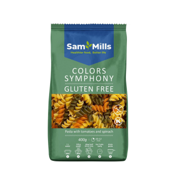 Pasta espirales de colores Sam Mills sin gluten 400 g.