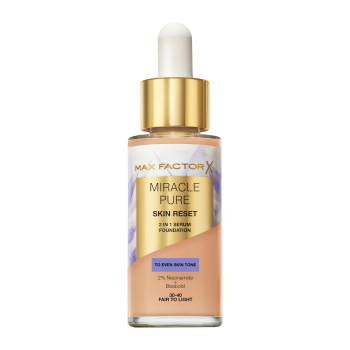 Base de maquillaje Miracle Pure 30-40 fair to ligh Max Factor 30 ml.