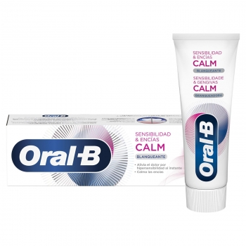 Dentífrico blanqueadora sensibilidad & encias Calm Oral B 75 ml.