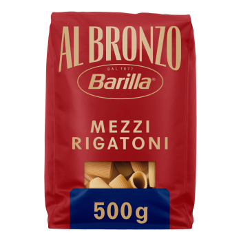 Pasta mezzi rigatoni All Bronzo Barilla 500 g.