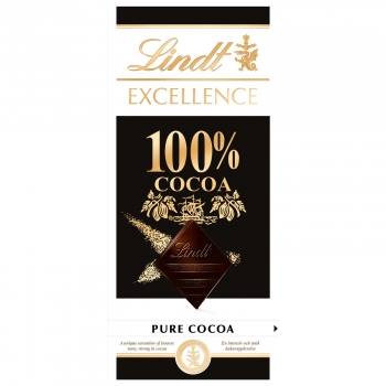 Chocolate negro 100% cacao Lindt Excellent 50 g.