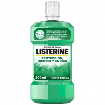 Enjuague bucal protección dientes y encías menta fresca Listerine 500 ml.