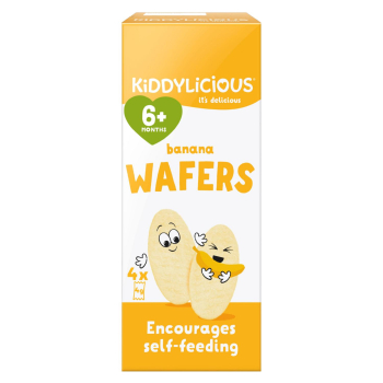 Obleas de plátano + 6 meses Kiddylicious sin gluten 4 ud.