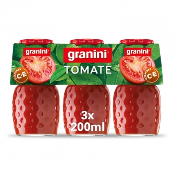 Zumo de tomate Granini pack 3 botellas de 20 cl.