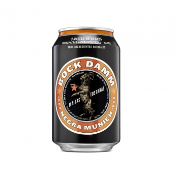 Cerveza negra Bock-Damm Munich lata 33 cl.