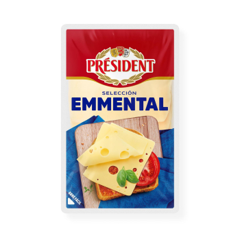 Queso Emmental en lonchas Presidente 80 g.