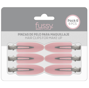 Pinza de pelo para maquillaje Fussy 6 ud.