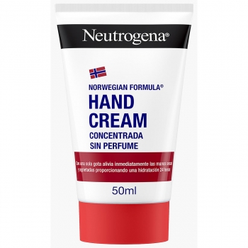 Crema de manos concentrada sin perfume alivio inmediato para manos secas Neutrogena 50 ml.