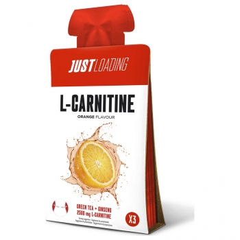 Gel L-Carnitina sabor naranja con ginseng y té verde Just Loading pack de 3 unidades de 20 g,