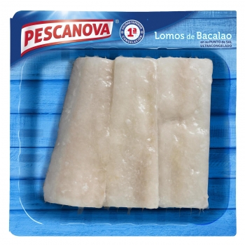 Lomos de bacalao ultracongelado Pescanova 300 g.