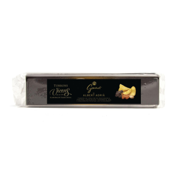Turrón praliné de chocolate con macadamia, caramelo, sal y patatas fritas Lay's Gourmet Vicens 300 g.