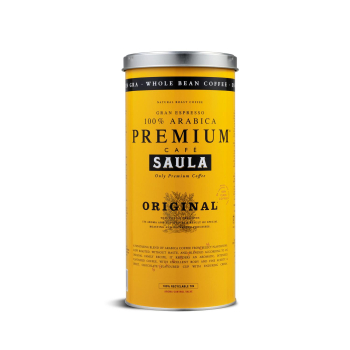 Café en grano premium Original Saula lata 500 g.
