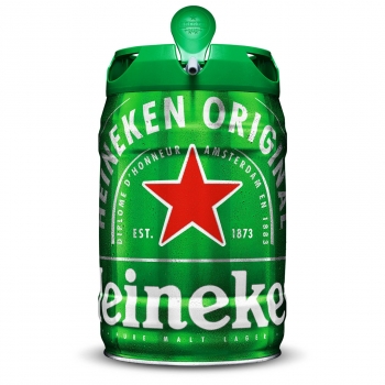 Cerveza Heineken Lager barril 5 l.