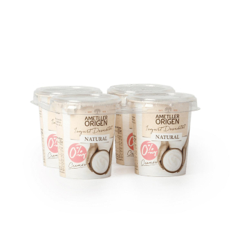 Yogur desnatado cremoso natural Ametller Origen pack de 4 unidades de 125 g. 4 x 125 g