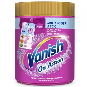 Potenciador de lavado quitamanchas para ropa en polvo sin lejía Oxi Action Vanish 400 g.