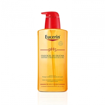 Oleogel de ducha pH5 para pieles sensibles y secas Eucerin 400 ml.