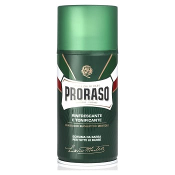 Espuma de afeitar refrescante y tonificante eucalipto y mentol Proraso 300 ml.