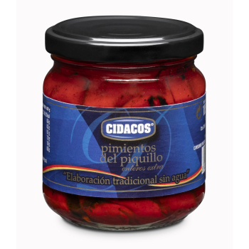 Pimientos del piquillo enteros Cidacos 175 g.