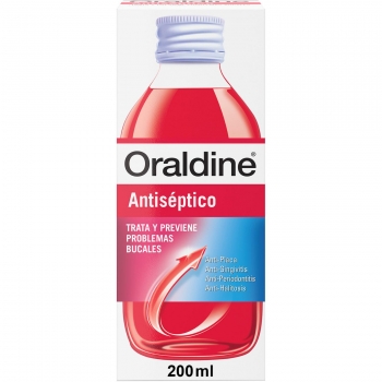 Enjuague bucal antiséptico Oraldine 200 ml.