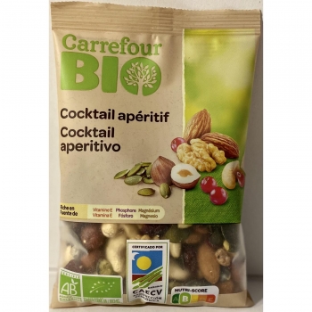 Cocktail de frutos secos ecológico Carrefour Bio 125 g.