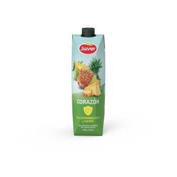 Bebida funcional Corazón piña-pera Juver sin azucar añadida 1 l.