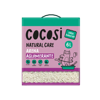 Arena aglomerante bentonita para gatos Cocosi 6L