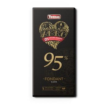 Chocolate negro fondant 95% Torras sin gluten y sin azúcar añadido 100 g.
