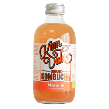 Kombucha de naranja con vitamina C Komvida 250 ml.