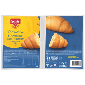 Croissant Schär sin gluten y sin aceite de palma 220 g.