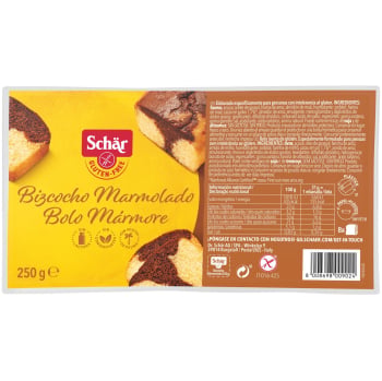 Bizcocho marmolado Schär sin gluten y sin lactosa 250 g.