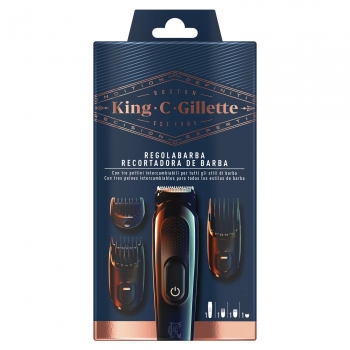 Recortadora de barba inalámbrica con tres peines intercambiables King C Gillette 1 ud.