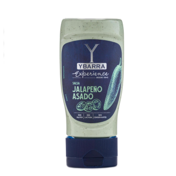 Salsa jalapeño asado Experience Ybarra sin gluten y sin lactosa envase 250 g.