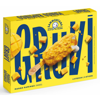 Bombón helado sabor mango Gruvi Sammontana 4 ud.