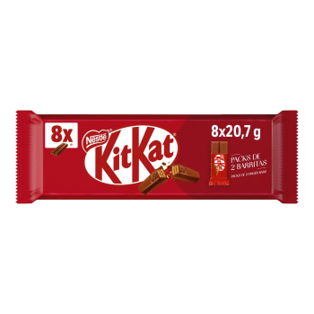 Barrita de galleta crujiente cubierta de chocolate Nestlé Kit Kat 8 ud.