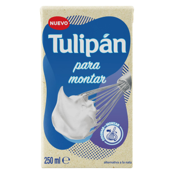 Nata vegetal para montar Tulipán sin lactosa 250 ml.
