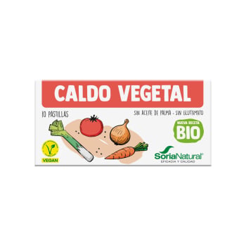 Caldo vegetal natural ecológico Soria Natural 10 pastillas 111 g