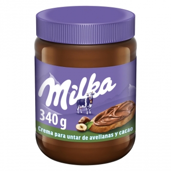 Crema al cacao con avellanas Milka 340 g.