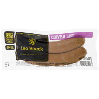 Salchichas cervela Leo Boeck sin gluten sin lactosa 260 g.