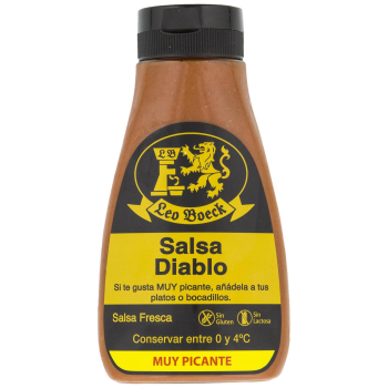 Salsa diablo Leo Boeck sin gluten sin lactosa 250 ml.
