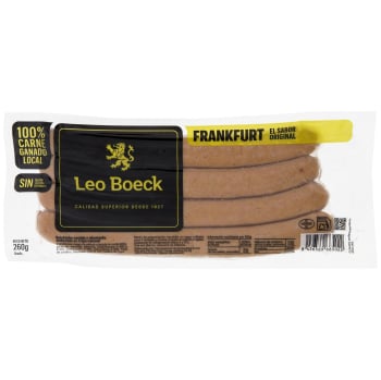 Salchichas Frankfurt Leo Boeck sin gluten sin lactosa 260 g.