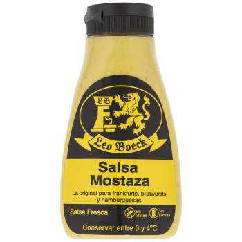 Mostaza Leo Boeck sin gluten sin lactosa 250 ml.